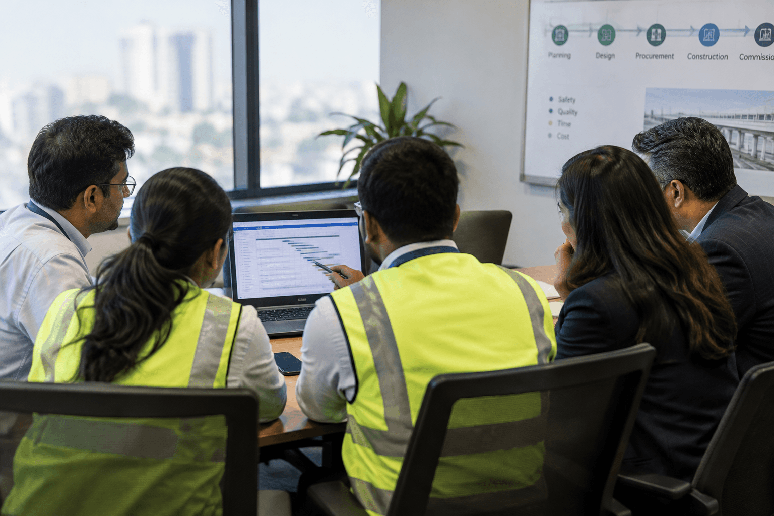Infrastructure site prepared for a project review